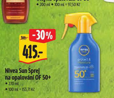 NIVEA SUN SPREJ NA OPALOVN OF 50+