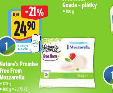 FREE FROM MOZZARELLA