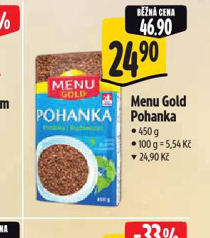 MENU GOLD POHANKA