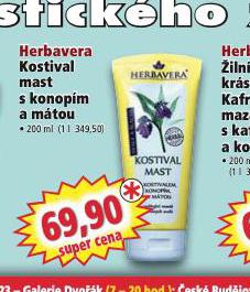 HERBAVERA KOSTIVAL MAST S KONOPM A MTOU
