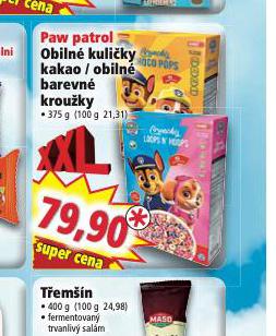 PAW PATROL OBILN KULIKY KAKAO / OBILN BAREVN KROUKY