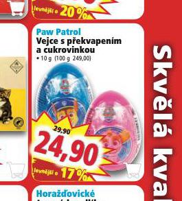 PAW PATROL VEJCE S PEKVAPENM A CUKROVINKOU