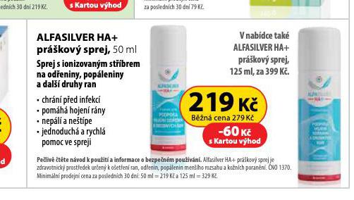 ALFASILVER HA+ PRKOV SPREJ
