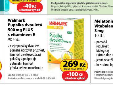 WALMARK PUPALKA DVOULET 500 mg PLUS S VITAMNEM E