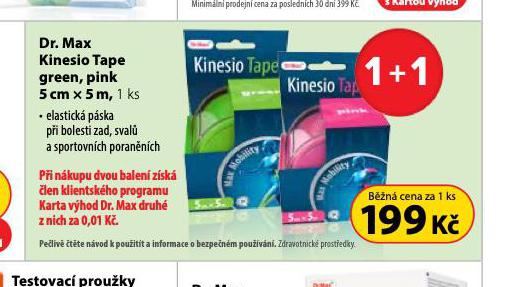 DR. MAX KINESIO TAPE GREEN, PINK