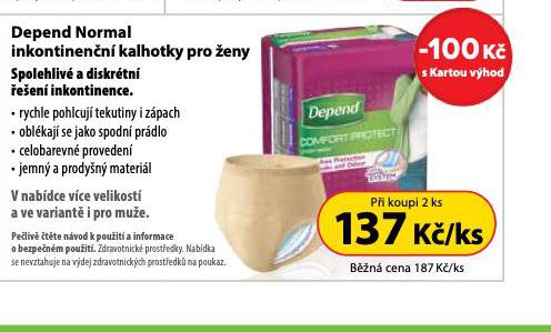 DEPEND NORMAL INKONTINENN KALHOTKY