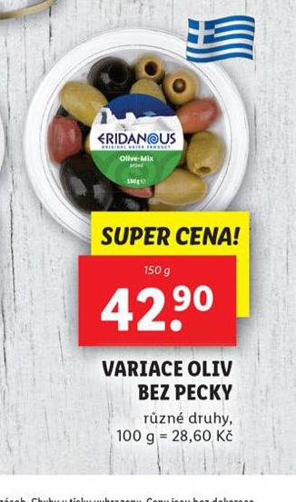 VARIACE OLIV BEZ PECKY