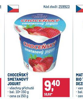 CGOCESK SMETANOV JOGURT