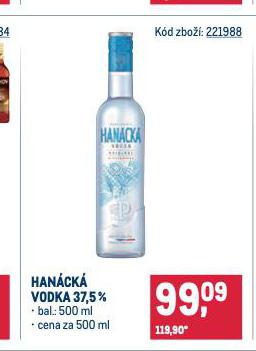 HANCK VODKA 37,5%