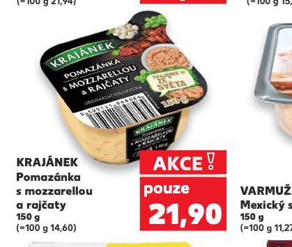 POMAZNKA S MOZZARELOU A RAJATY