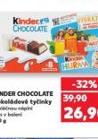 KINDER CHOCOLATE ČOKOLÁDOVÉ TYČINKY