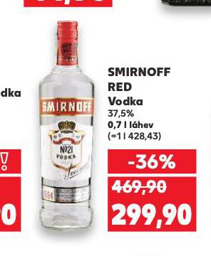 SMIRNOFF RED VODKA