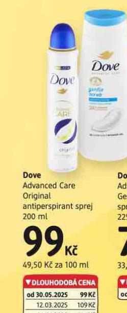 DOVE ADVANCED CARE ANTIPERSPIRANT SPREJ