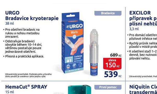 URGO BRADAVICE KRYOTERAPIE