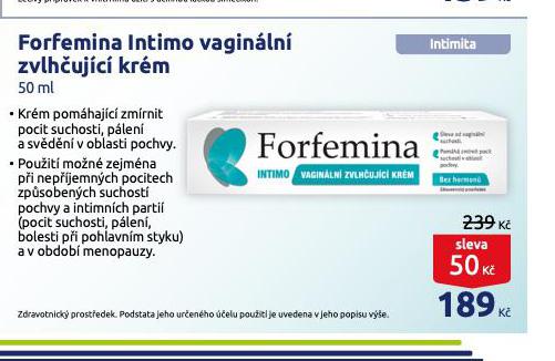 FORFEMINA INTIMO VAGINLN ZVLHUJC KRM