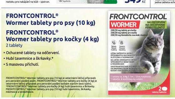 FRONTCONTROL WORMER TABLETY PRO KOKY 4 KG