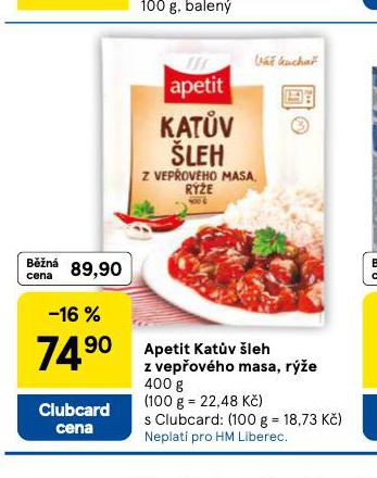 APETIT KATV LEH Z VEPOVHO MASA, RݎE
