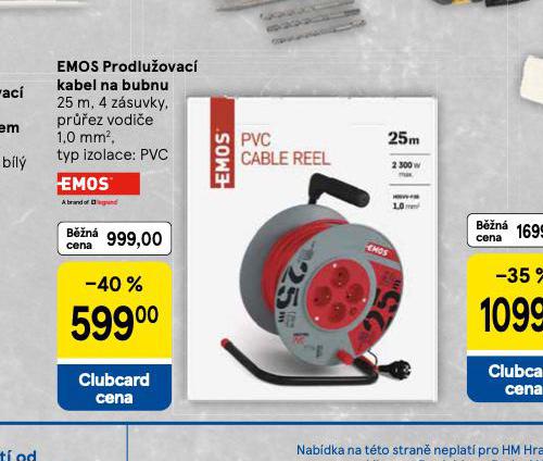 EMOS PRODLUOVAC KABEL NA BUBNU