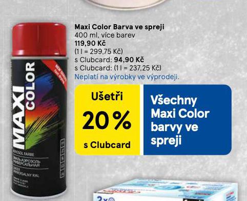 MAXI COLOR BARVA VE SPREJI