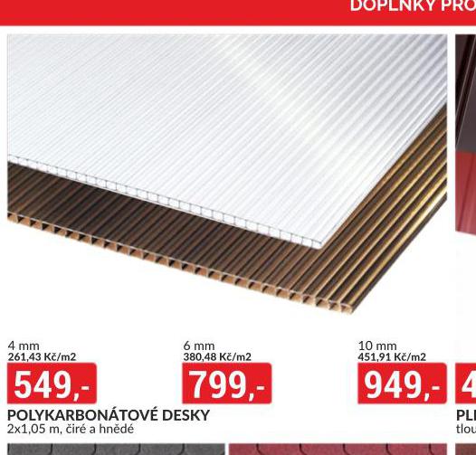 POLYKARBONTOV DESKY 4 MM