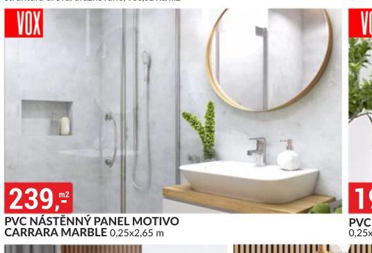 PVC NSTNN PANEL MOTIVO CARRARA MARBLE