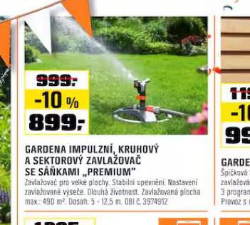 GARDENA IMPULZN, KRUHOV A SEKTOROV ZAVLAOVA