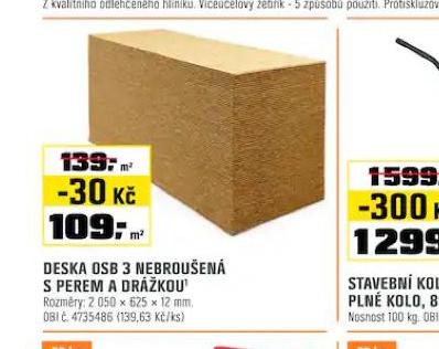 DESKA OSB 3 NEBROUEN S PEREM A DRKOU