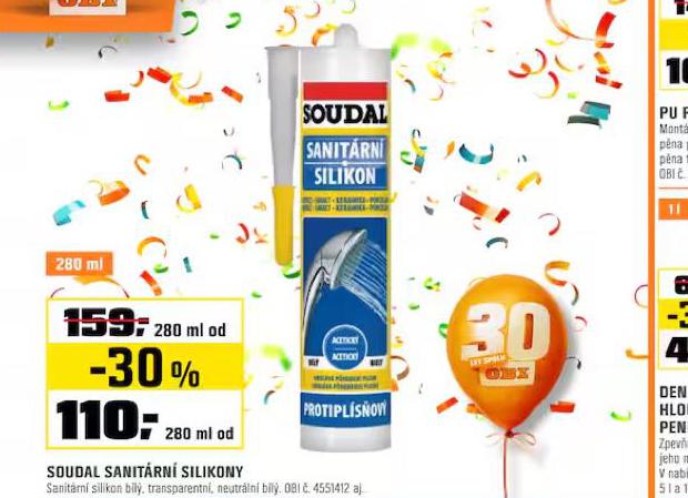 SOUDAL SANITRN SILIKONY