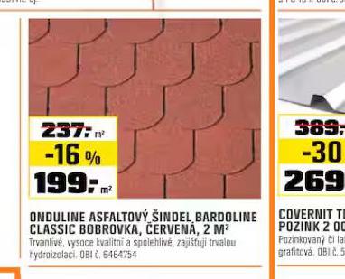 ONDULINE ASFALTOV INDEL BARDOLINE CLASSIC BOBROVKA, ERVEN