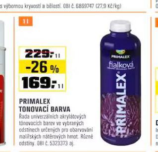 PRIMALEX TONOVAC BARVA