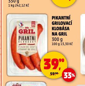 PIKANTN GRILOVAC KLOBSA NA GRIL