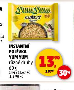 YUM YUM INSTANTN NUDLOV POLVKA