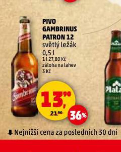 PIVO GAMBRINUS PATRON 12