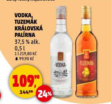 VODKA TUZEMK, KRLOVSK PALRNA