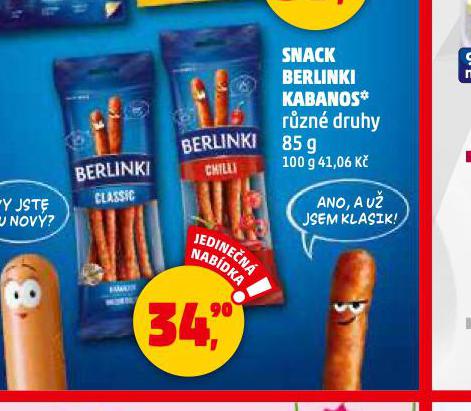 SNACK BERLINKI KABANOS
