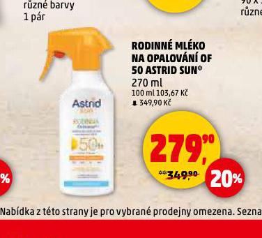 ASTRID SUN RODINN MLKO NA OPALOVN OF 50