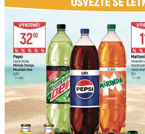PEPSI, MIRINDA, 7UP, MOUNTAIN DEW