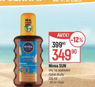 NIVEA SUN OLEJ NA OPALOVN