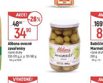 ALIBONA OVOCN ZAVAENINY