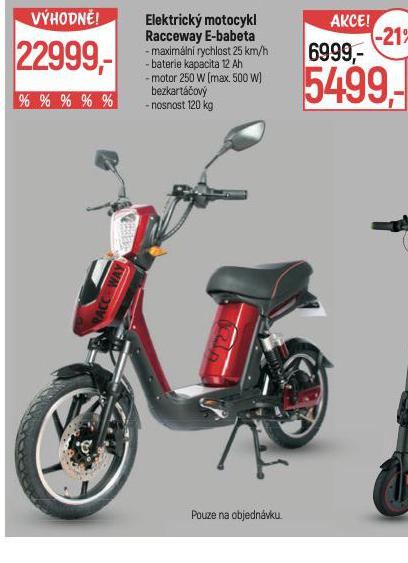 ELEKTRICK MOTOCYKL RACCEWAY E-BABETA