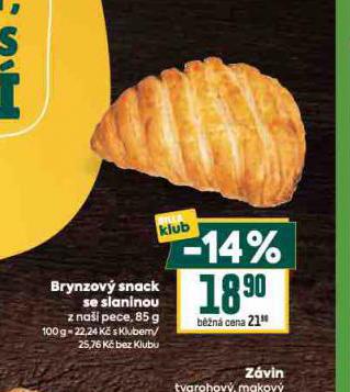 BRYNDZOV SNACK SE SLANINOU