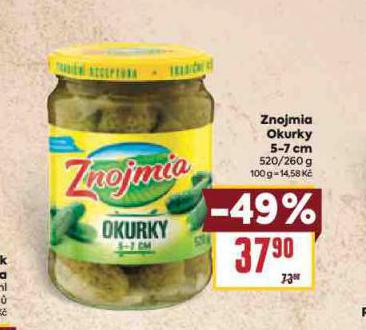 ZNOJMIA OKURKY 5-7 CM