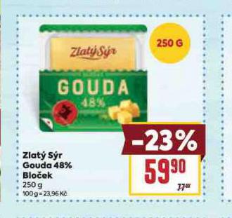 ZLAT SR GOUDA BLOEK 48% 