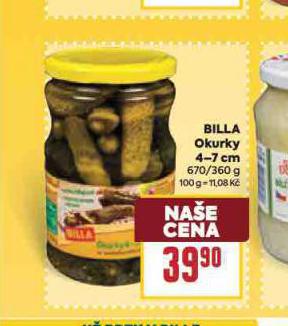 BILLA OKURKY 4-7 CM
