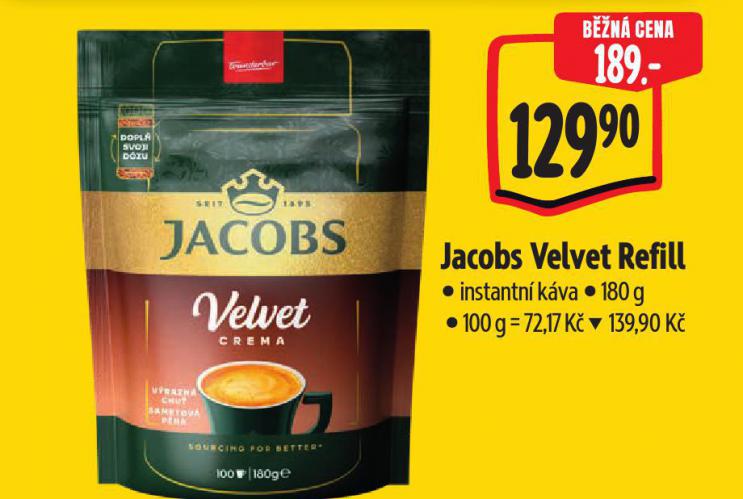 JACOBS VELVET REFILL INSTANTN KVA