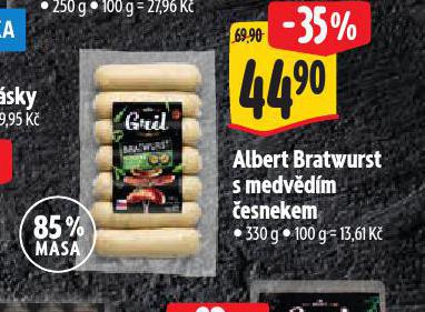 BRATWURST S MEDVDM ESNEKEM