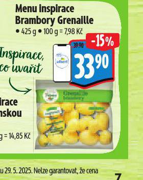 MENU INSPIRACE BRAMBORY GRENALLE
