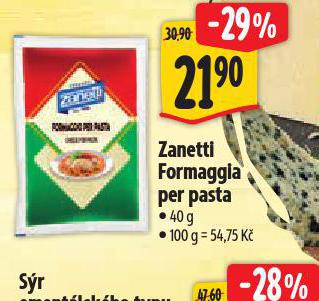 ZANETTI FORMAGGIA PER PASTA