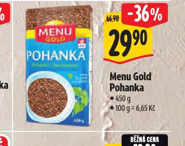 MENU GOLD POHANKA