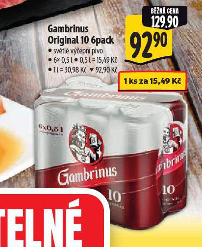 PIVO GAMBRINUS ORIGINL 10